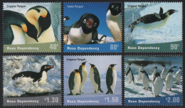 Ross-Gebiet 2001 - Mi-Nr. 72-77 ** - MNH - Pinguine / Penguins - Unused Stamps