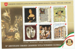 SMOM - 2019 Carabinieri - Foglietto MNH - Joint Issues