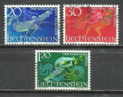 1277A-SERIE COMPLETA LIECHTENSTEIN LEYENDAS 1967 Nº422/424 - Used Stamps