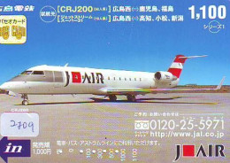 Télécarte  JAPON * AIRPLANE * JAL *  (2709)  AVIATION * AIRLINE Phonecard  JAPAN  * FLUGZEUG * VLIEGTUIG - Aviones