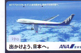 Télécarte  JAPON * AIRPLANE * ANA *  (2712)  AVIATION * AIRLINE Phonecard  JAPAN  * FLUGZEUG * VLIEGTUIG - Flugzeuge