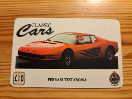 Prepaid Phonecard United Kingdom, Unitel - Classic Cars, Ferrari - Bedrijven Uitgaven