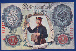 CPA Billet De Banque Banknote Non Circulé Surréalime Facteur Postes - Münzen (Abb.)