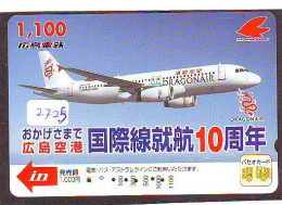 Télécarte  JAPON * DRAGON AIR  *  (2725)  AVIATION * AIRLINE Phonecard  JAPAN  * FLUGZEUG * VLIEGTUIG - Vliegtuigen