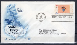 USA FDC 1976 Series State Flags Of America - New Jersey - 1971-1980