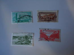 LIBAN  LEBANON USED   4  STAMPS MONUMETS LOTS - Libanon