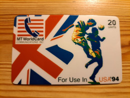 Prepaid Phonecard USA, MT Worldcard - Football World Cup, United Kingdom - Other & Unclassified