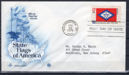 USA FDC 1976 Series State Flags Of America - Arkansas - 1971-1980