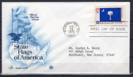 USA FDC 1976 Series State Flags Of America - South Carolina - 1971-1980