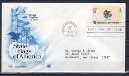 USA FDC 1976 Series State Flags Of America - Illinois - 1971-1980