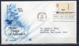 USA FDC 1976 Series State Flags Of America - Rhode Island - 1971-1980