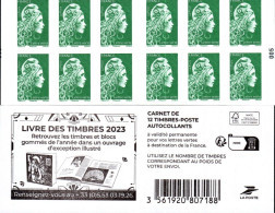 CARNET Marianne De YSEULT "LIVRE DES TIMBRES 2023". Petit Tirage, à Saisir. - Modernes : 1959-...