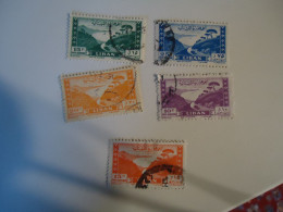 LIBAN  LEBANON USED  5   STAMPS  LANDSCAPES  BAY - Libanon