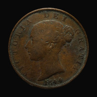 Grande-Bretagne / United Kingdom, Victoria, 1/2 Penny, 1844, Cuivre (Copper), TB (F), KM#726, S. 3949 - C. 1/2 Penny