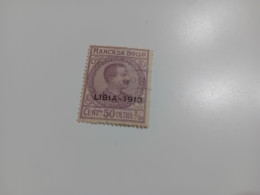 MARCA DA BOLLO SOPRASTAMPATA LIBIA 1914 - Libyen