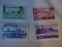 LIBAN  LEBANON USED   4  STAMPS  LANDSCAPES  MONUMENTS - Lebanon