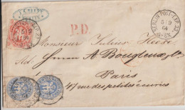 1864 - PRUSSE - ENVELOPPE De BERLIN POST-EXP.23 => PARIS - Brieven En Documenten