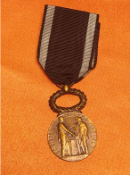 ATTRIBUEE 1933 MEDAILLE MINISTERE TRAVAIL, PREVOYANCE SOCIALE SOCIETE SECOURS MUTUELS, FRANCE - Frankrijk