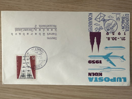 1959 Letter LUPOSTA KOLN Ballon CLOUTH VIII - Primeros Vuelos
