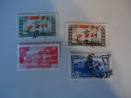 LIBAN  LEBANON USED   4  STAMPS LOT - Lebanon