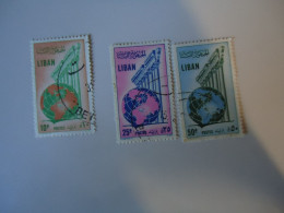 LIBAN  LEBANON USED   3  STAMPS ANNIVERSARIES - Lebanon