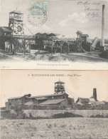 MONTCHANIN  LES MINES PUITS WILSON + GRAND PUITS DE LONGPENDU 1905. - Sonstige & Ohne Zuordnung