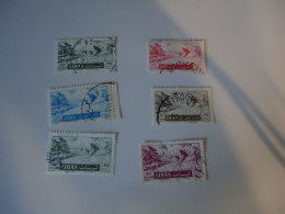 LIBAN  LEBANON USED    6  STAMPS  LANDSCAPES SKIERS - Libanon