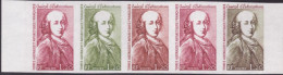 Bande De 5 Essai De Couleur Taaf/fsat Amiral D’entrecasteaux Yvert 83 MNH **2 - Non Dentelés, épreuves & Variétés