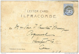Letter Card From Ilfracombe With 8 Pictures From 1906 - Ilfracombe
