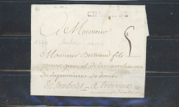 70- CHALON SUR SAONE -ANCIEN REGIME -LAC EN PORT DÙ POUR TREVOUX EN DARBE 1770-CHALON -S-S TAXE MANUSCRITE 5 - ....-1700: Précurseurs