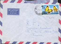 ZAIRE SEUL SUR LETTRE POUR LA FRANCE 1978 - Storia Postale