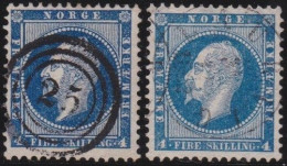 Norway   .   Y&T     .    4  2x     .    O   .    Cancelled - Used Stamps