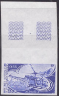 Essai De Couleur Taaf/fsat Helicoptere Yvert 92 MNH **2 - Imperforates, Proofs & Errors