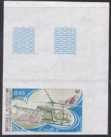 Essai De Couleur Multicolore Taaf/fsat Helicoptere Yvert 92 MNH **3 - Imperforates, Proofs & Errors