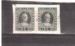 MARCA DA BOLLO LIRE 50 COPPIA - Fiscaux