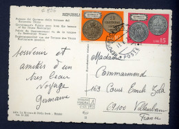 SAINT MARIN -      N° Yt (VOIR SCAN) Obli. SUR CARTE POSTALE POUR LA FRANCE - Covers & Documents
