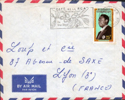 CENTRAFRIQUE SEUL SUR LETTRE DE BANGUI POUR LA FRANCE 1963 - Centrafricaine (République)