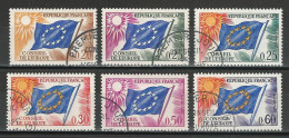 Frankreich Yv 27-30, 32, 34  Mi Europarat 7-12 O Used - Usados