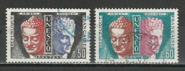 Frankreich Yv 25, 26  Mi UNESCO 3, 5 O Used - Usati