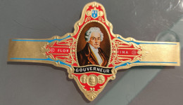 BAGUE étiquette CIGARES Tabac GOUVERNEUR FLOR FINA - Bauchbinden (Zigarrenringe)