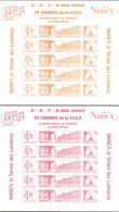 Feuilles Vignettes Congrès FFAP - Championnat De Philatélie - Nancy 2005 - 2 Couleurs - Le Temps Des Lumières - Briefmarkenmessen