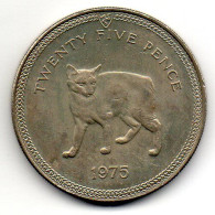 ISLE OF MAN, 25 Pence, Copper-Nickel, Year 1975, KM # 31 - Maundy Sets & Herdenkings