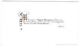 Belgique "Carte Porcelaine"  Porseleinkaart, Faire Part De Mariage, Haesebeyt Heyman, Lith Gand, Dim:98x57mm - Porzellan