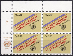 UNO GENF 1981 Mi-Nr. 96 Eckrand-Viererblock ** MNH - Ongebruikt