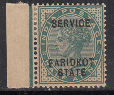 ½a MH Faridkot State SERVICE 1887, SGO1 QV Series, British India - Faridkot