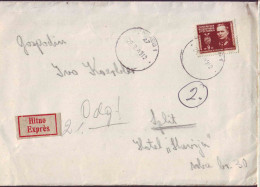 JUGOSLAVIA - EXPRES. Letter  9din TITO  On Yellow Paper  BANJA LUKA To ZAGREB - 1949 - Aéreo