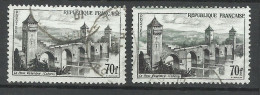 France N°  1119  Le Pont Valentré Cahors Et  N° 1119 Sans Le Vert  Oblitérés   B/TB   Voir Scans     Soldé ! ! ! - Oblitérés