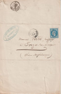 France Lettre 1869 De Merville GC2326 Pour Forges (76) - 1849-1876: Classic Period