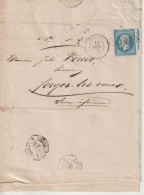 France Lettre 1867 De Trélon GC4013 Pour Forges (76) - 1849-1876: Classic Period