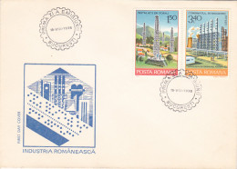 INDUSTRY, OIL EXTRACTION WELLS, OIL REFINERY, COVER FDC, 1978, ROMANIA - Usines & Industries